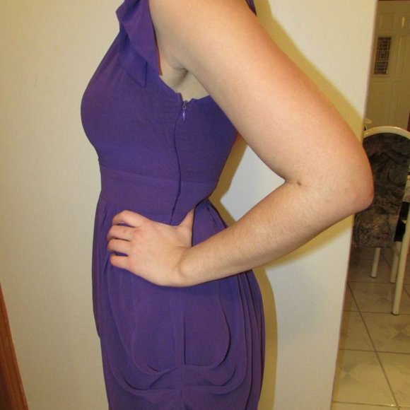 Women's Purple One Shoulder Dress Size Small - Picture 3 of 3
